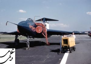 گلاستر جاولین(Gloster Javelin)، هواپیمای بستر آزمایش موتور دی هاویلند، در فارنبورو